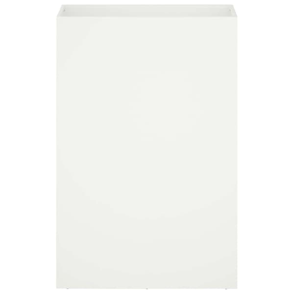 Trädgårdsplanterare 2 st Vit 50 x 40 x 75 cm Kallvalsat stål