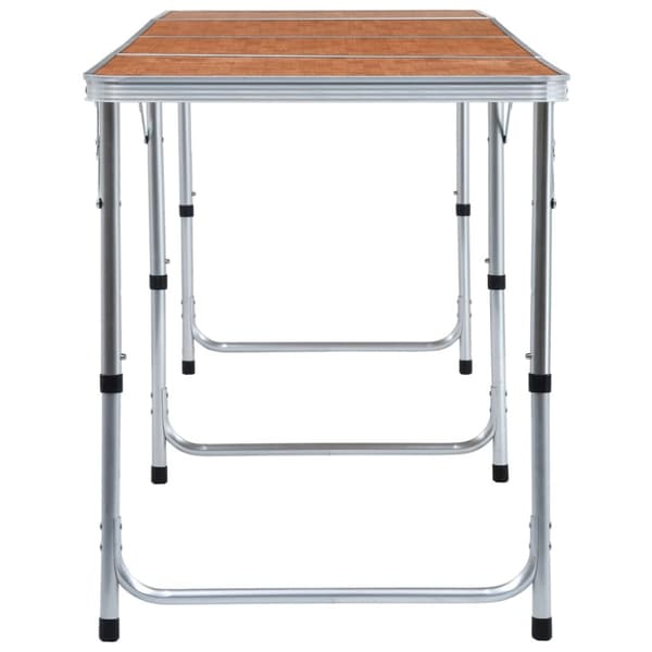 Hopfällbart campingbord aluminium 240x60 cm