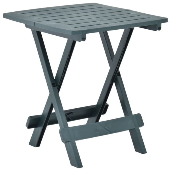 Hopfällbart trädgårdsbord grön 45x43x50 cm plast