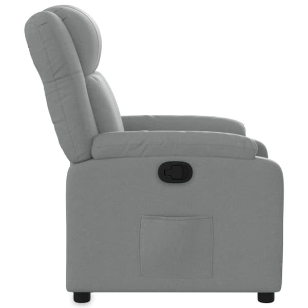 Reclinerfåtölj ljusgrå tyg