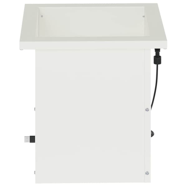 Odlingslåda med LED 2 st Vit 30 x 30 x 30 cm Stål