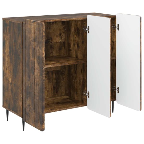 Sideboard Rökt ek 89 x 34,5 x 82 cm Konstruerat trä