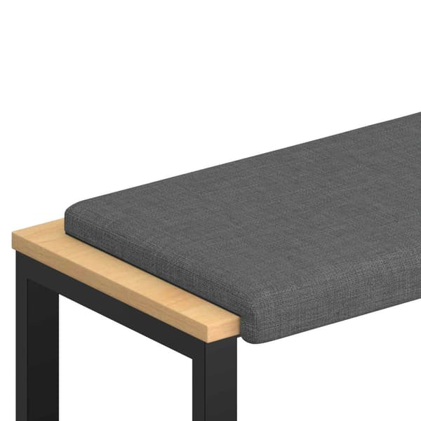 Bänk kudde Tyg Mörkgrå Djup 35 cm