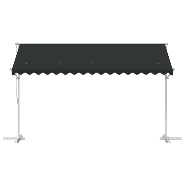 Fristående markis Antracit 4 × 3 m Polyester