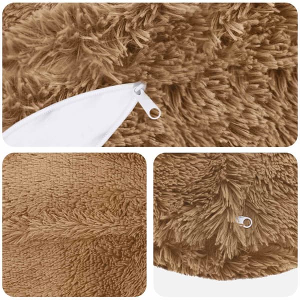 Kudde med kudde HEERLEN 2 st Taupe PV Fleece