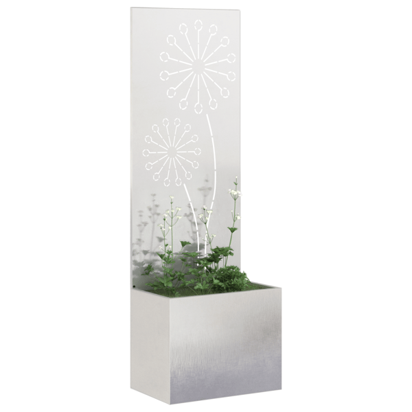 Trädgårds integritetsskärm Silver 50 x 150 cm Rostfritt stål