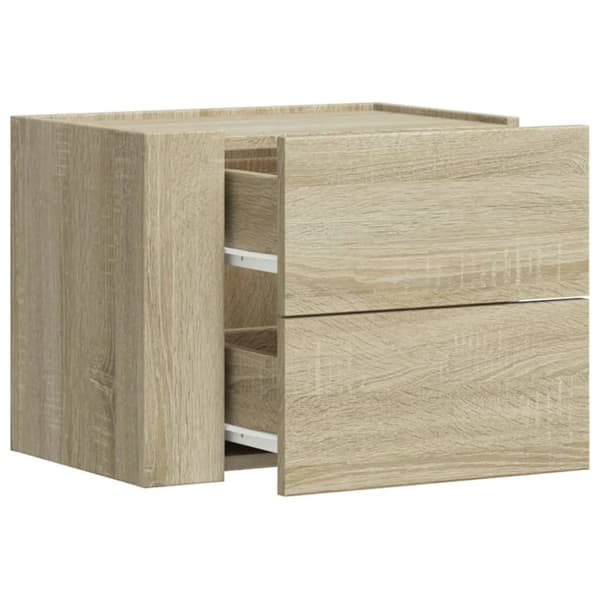 Väggmonterat sängbord sonoma-ek 45x30x35 cm