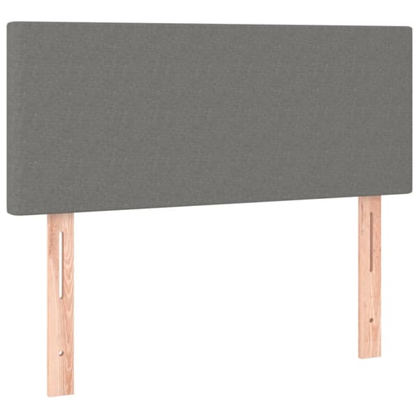 Sänggavel mörkgrå 80x5x78/88 cm tyg