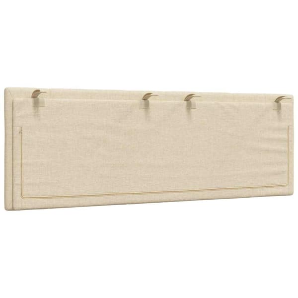 Headboard Cushion "Hanko" Cream 140 cm Fabric