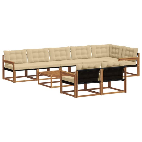 Utomhussoffset 9 st Naturlig och Beige