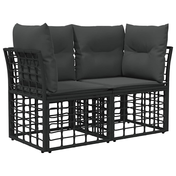 Utomhussoffset Svart Polyester
