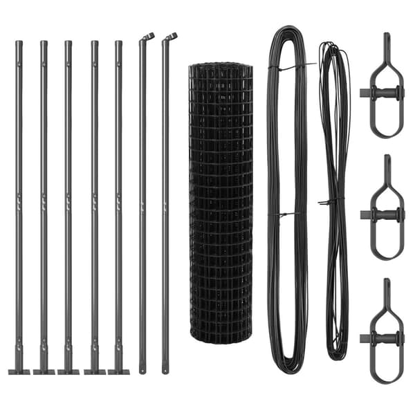 Stängsel med stolpe Grå 1,2 x 10 m Stål