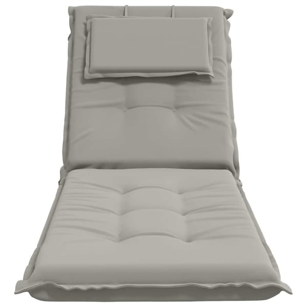 Solstol Kudde GEMERT 100% Polyester Grå 190 x 60 x 9 cm