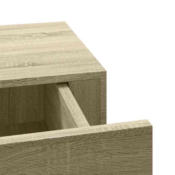 Väggmonterad låda 2 st ek 60x23,5x10 cm MDF