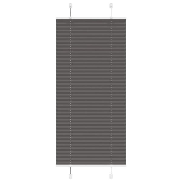 Plisserad persienn svart 65x100cm tyg bredd 64,4cm polyester