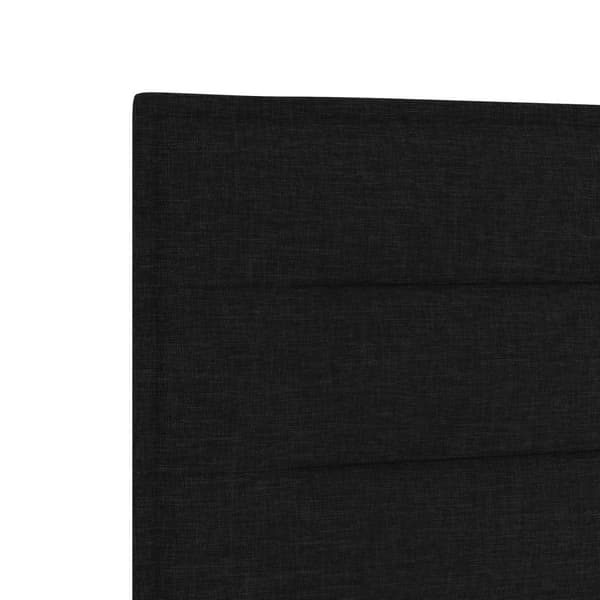 Boxspring säng med madrass och LED Svart 120 x 200 cm Tyg