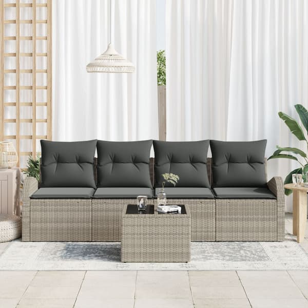 Trädgårdsoffset Ljusgrå 55 x 55 x 37 cm konstrotting