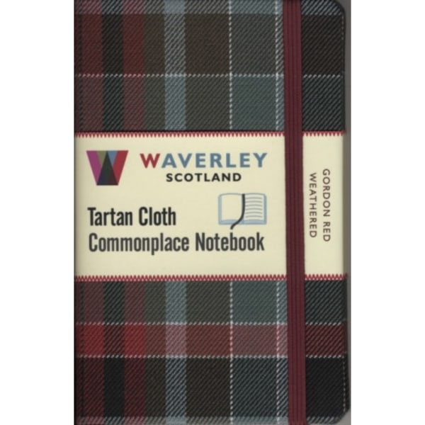 Waverley (M): Gordon Red Weathered Tartan Cloth Commonplace Notebook (inbunden, eng)