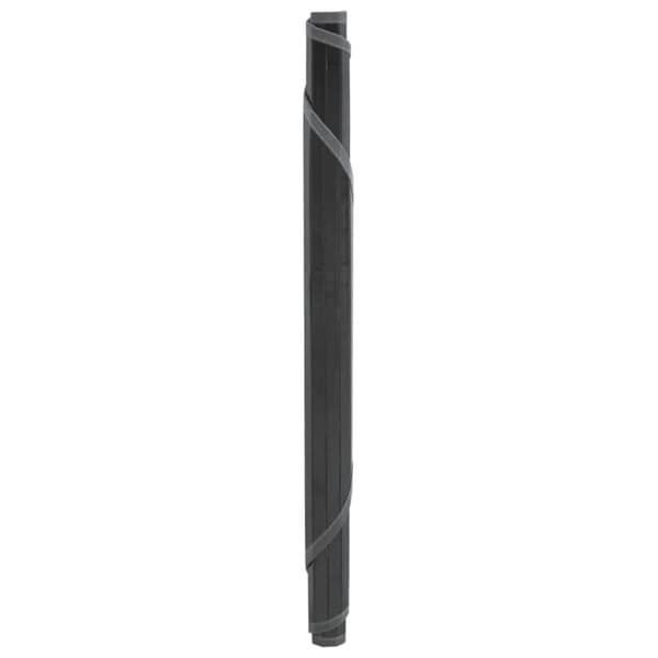 Matta rund grå 60 cm bambu