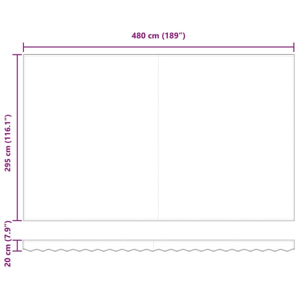 Markisram Grön och Gul 500 × 300 cm Polyester med PU-beläggning