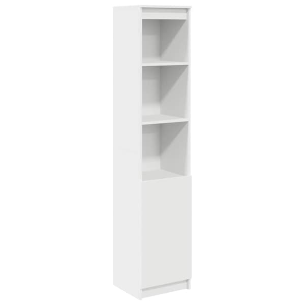 Highboard vit 37,5x35x180 cm konstruerat trä