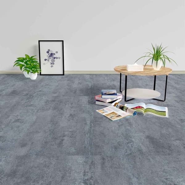 Golvplankor 55 pcs Grå 5,11 m² PVC