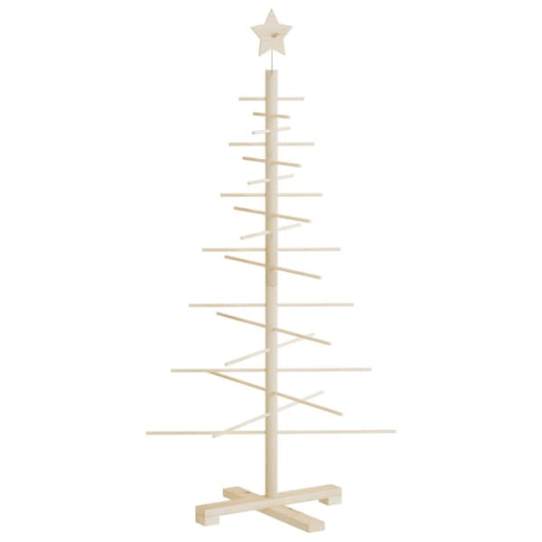 Julgran i trä 125 cm massiv furu