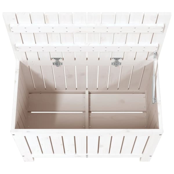 Dynbox vit 76x42,5x54 cm massiv furu