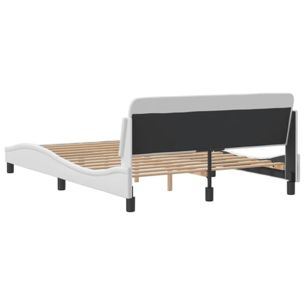Bed Frame "Dover" White 140x190 cm Faux Leather