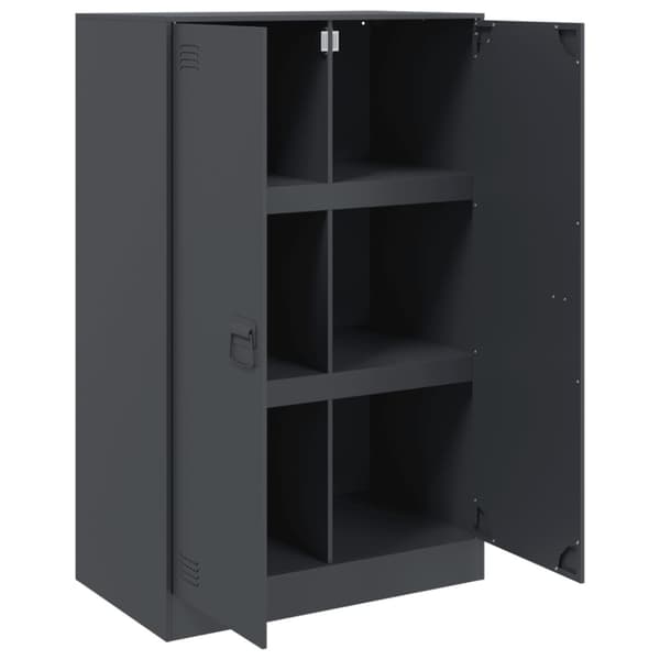 Skänk antracit 67x39x107 cm stål