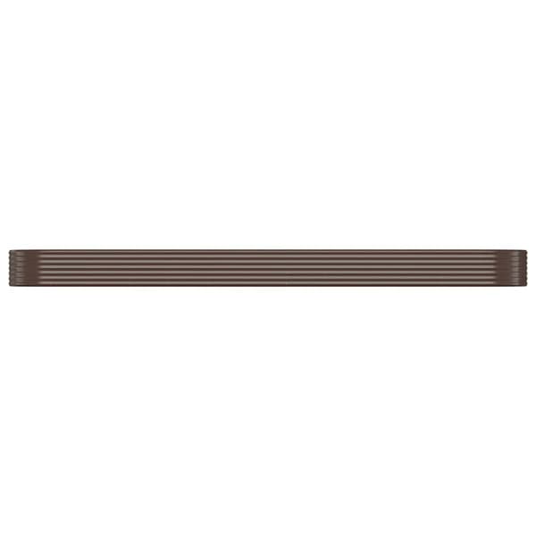 Odlingslåda galvaniserat stål 507x100x36 cm brun