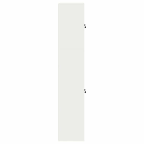 Förvaringsskåp 2 st Vit 90 x 40 x 210 cm Stål Låsbar