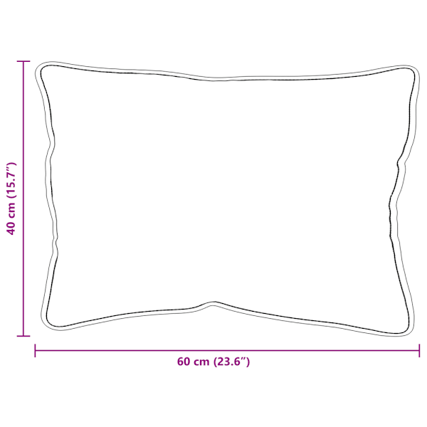 Kudde Vit 40 x 60 cm Bomull och Polyester