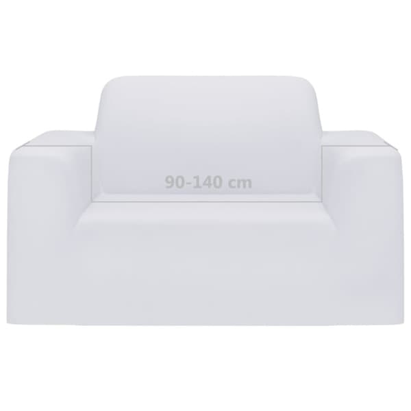 Sofföverdrag med stretch vit polyesterjersey