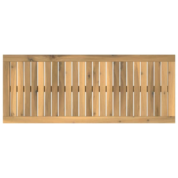 Bordsskiva 100,5 x 40 x 2 cm Rektangulär Massivt Akaciaträ Vit