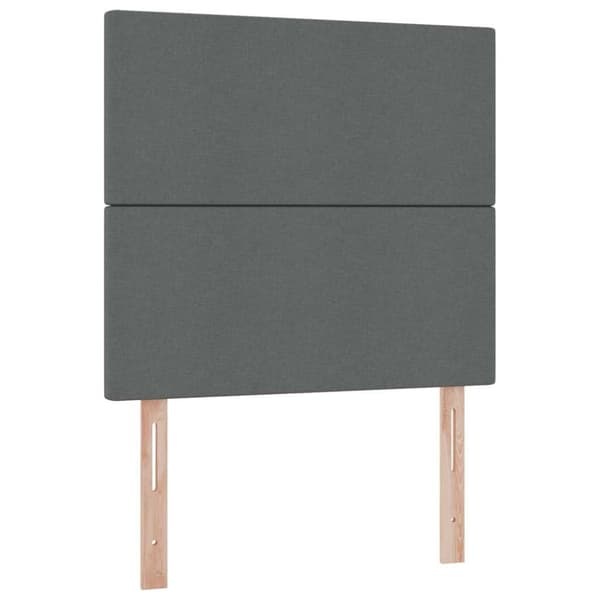Förvaringssäng med madrass Mörkgrå 100 x 200 cm Polyester