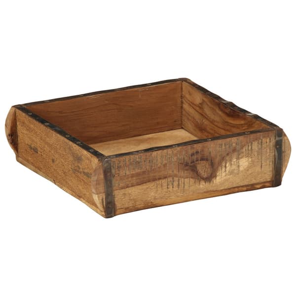 Bricka 4 pcs Brun 29 x 31 x 10 cm Solid återvunnen trä