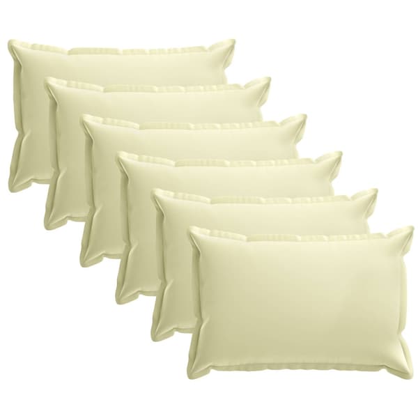 Kuddöverdrag 6 st HOUTEN Gräddvit 50 x 75 cm Polyester