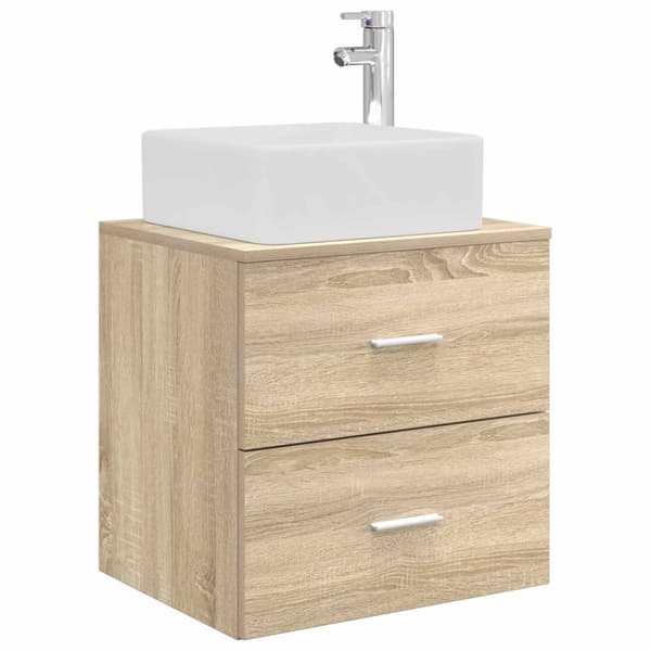 Badrumsskåpsset 3 st Sonoma-ek 53 x 34,5 x 63 cm