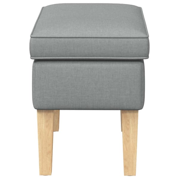Fotpall Ljusgrå 55 x 35 x 41 cm Tyg