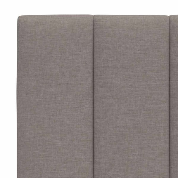 Bed Frame without Mattress "Hanko" Taupe 160x200 cm Fabric