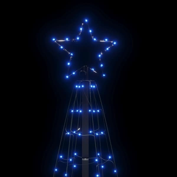 LED julgran med spikar 220 LED blå 180 cm