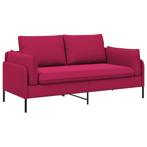 2-sits soffa 2-sits Vinröd 188 x 81 x 89 cm Sammet