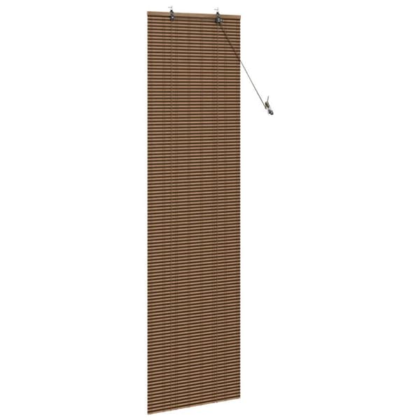 Rullgardin med gardiner Brun 60 x 220 cm Bambu