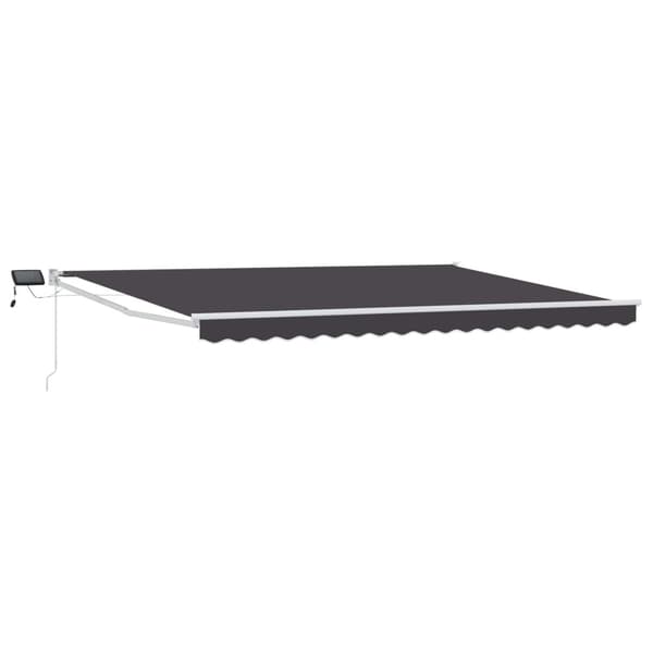 Manuell utdragbar markis med LED-lampor 4 x 2 m
