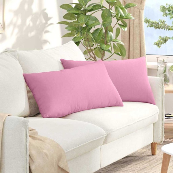 Sofakuddar 2 pcs Rosa 80 x 40 cm tyg