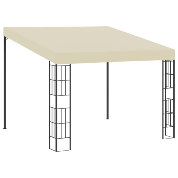 Väggmonterad paviljong 3x3 m gräddvit tyg