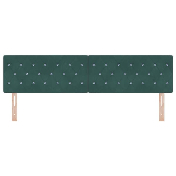 Huvudgavel Mörkgrön 180 cm Sammet