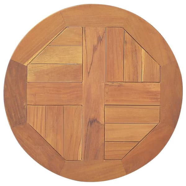 Bordsskiva i massiv teak rund 2,5 cm 40 cm