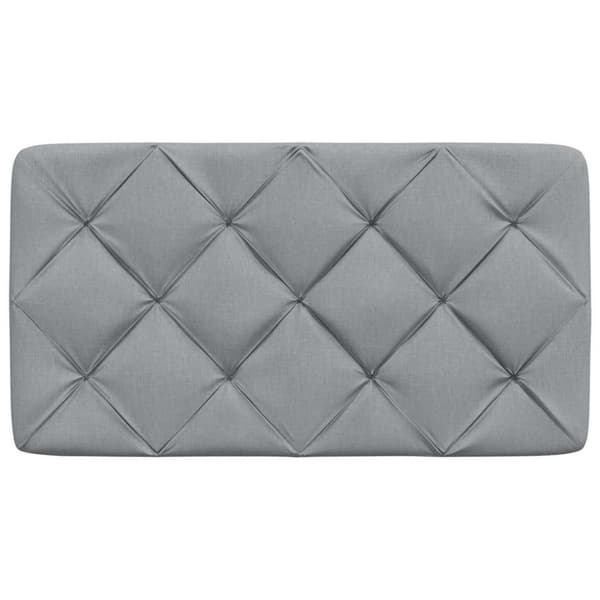 Headboard Cushion Light Grey 90 cm Fabric